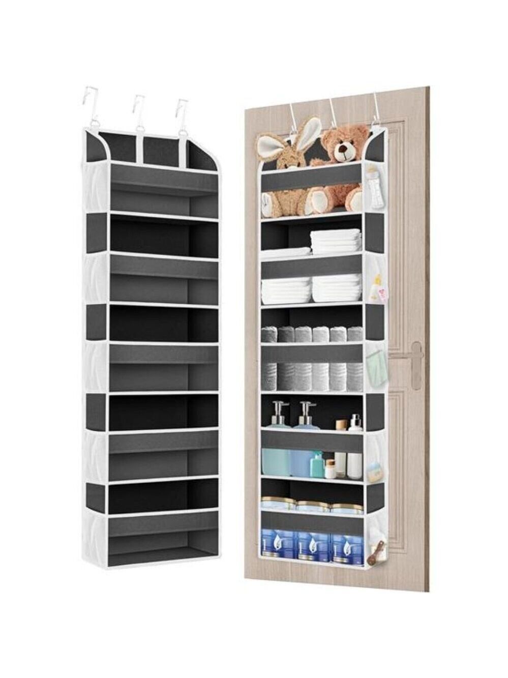 Over The Door Organizer 5 Pocket Baby Nursery Storage Bathroom Hanging Rack